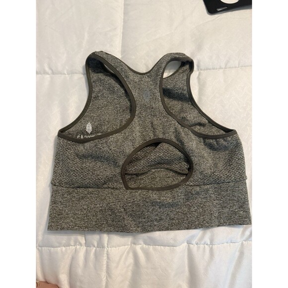 Free People Movement Sports Bra Womens M/L Green Racerback Workout - Picture 2 of 4